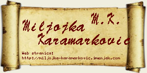 Miljojka Karamarković vizit kartica